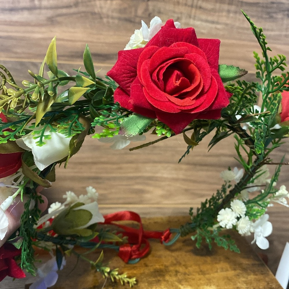 Cabernet Rose Flower Crown